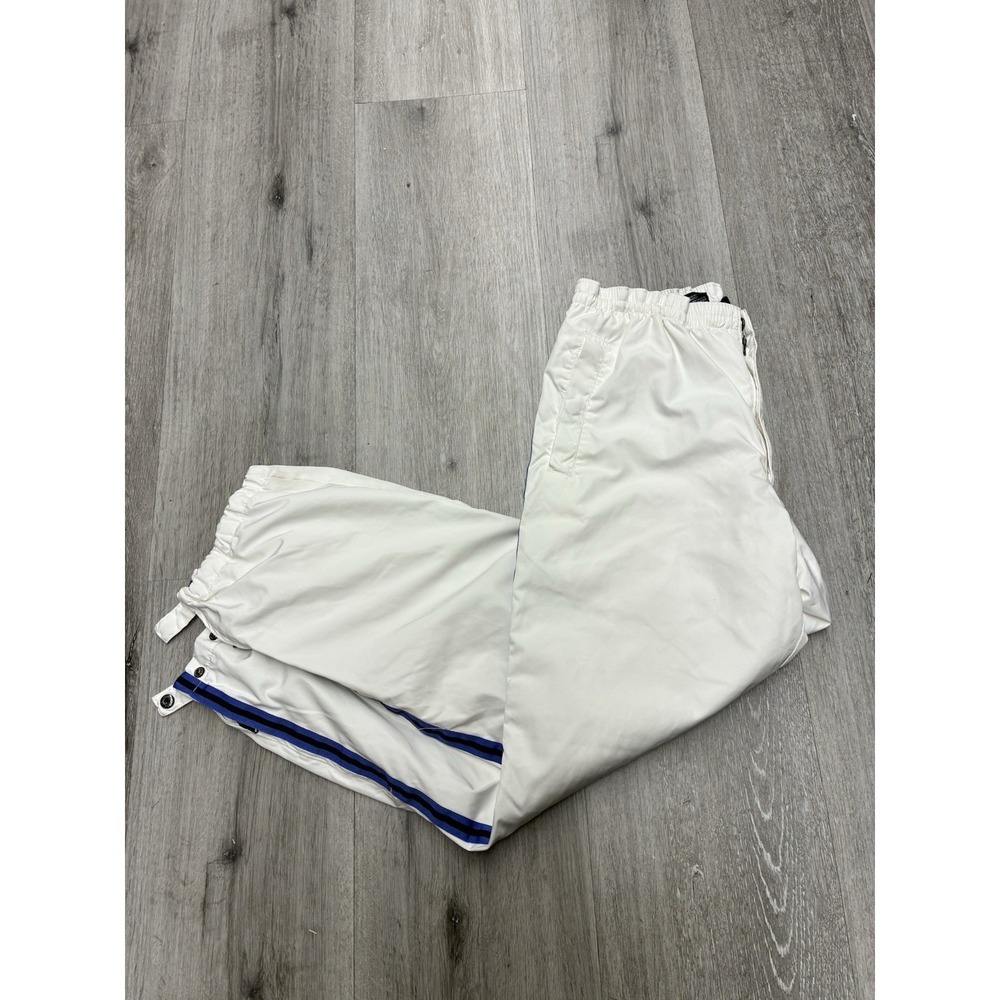 Vintage 90s Polo Ralph Lauren Sport White Nylon Activewear Track Pants Sz Small
